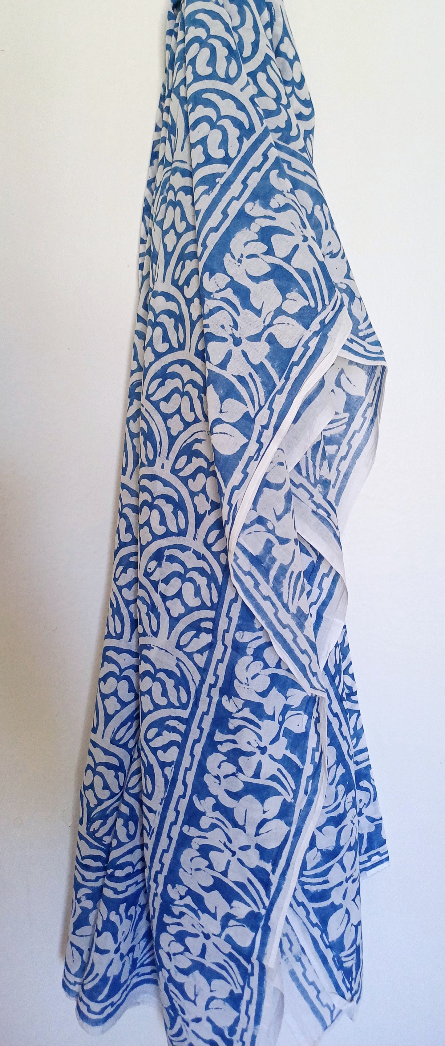 Cotton Scarf Classic Blue White