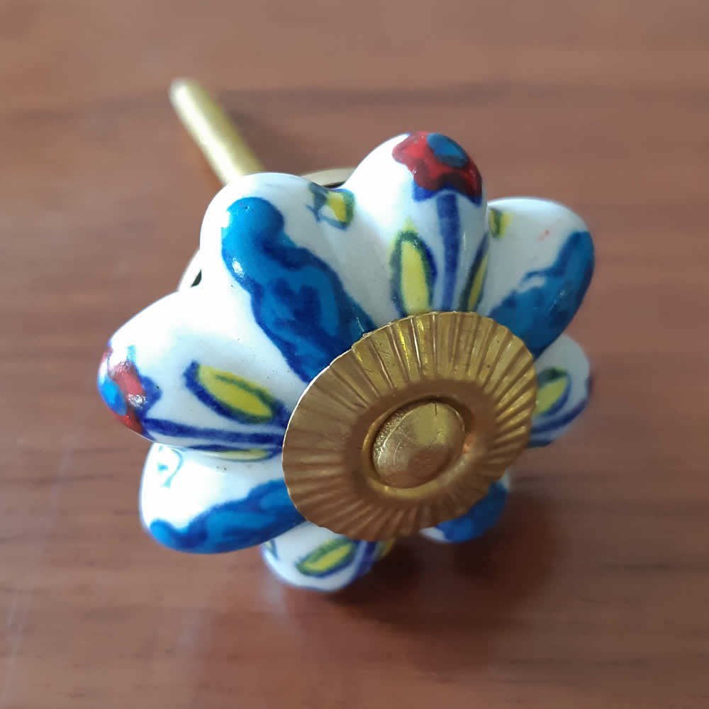 Ceramic Door Knob - Multi Flowers