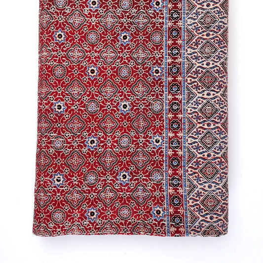 King Size Dark Red Cotton Kantha