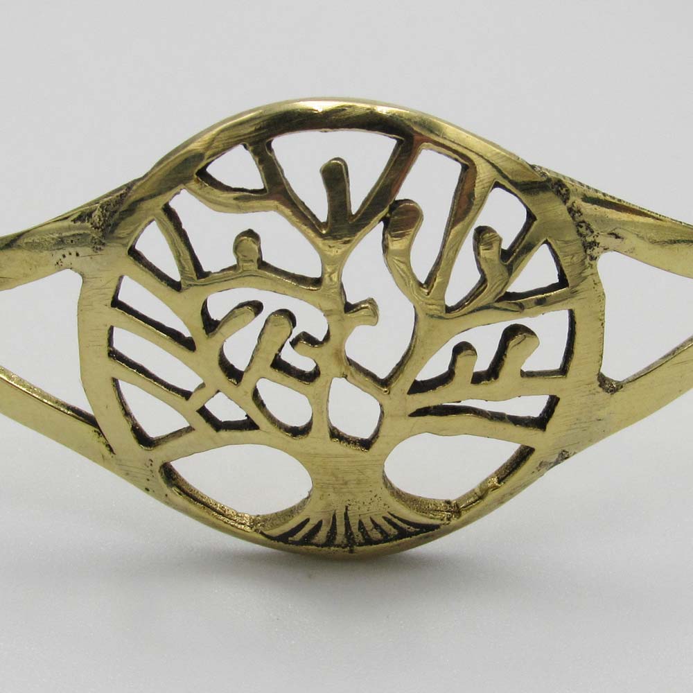 Tree of Life Bangle - Brass Plated