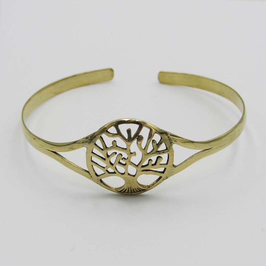 Tree of Life Bangle - Brass Plated