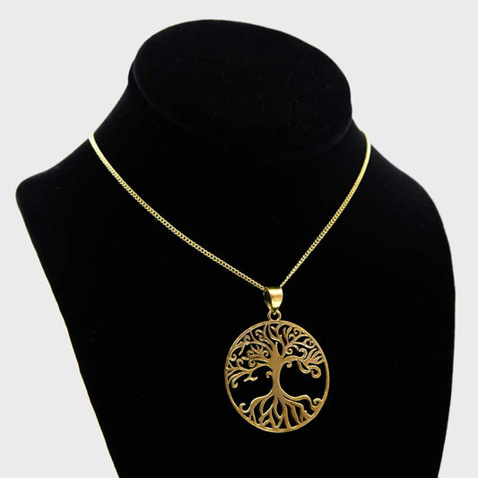 Brass Pendant Tree Round