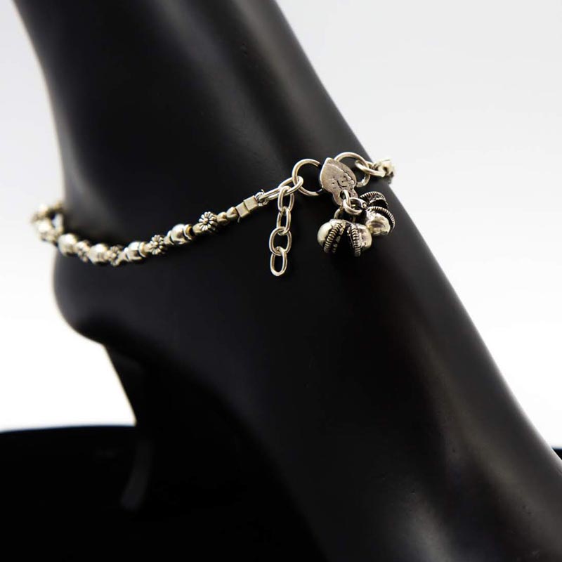 Silver Anklet Flower