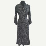 Women:Rayon Gown/Black Grey Floral