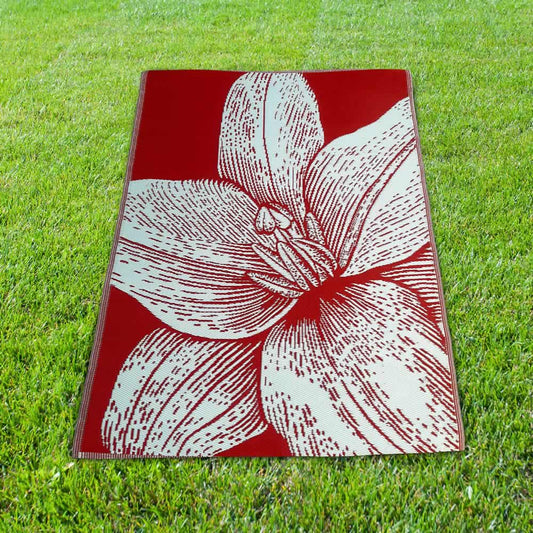 Carpets & Plastic Mats – Red and White Flower