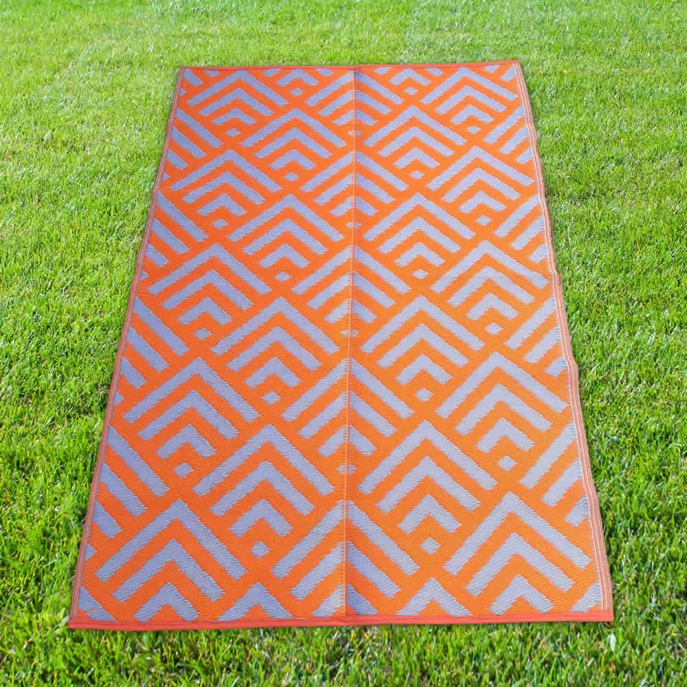 Carpets & Plastic Mats – Grey Orange Triangles