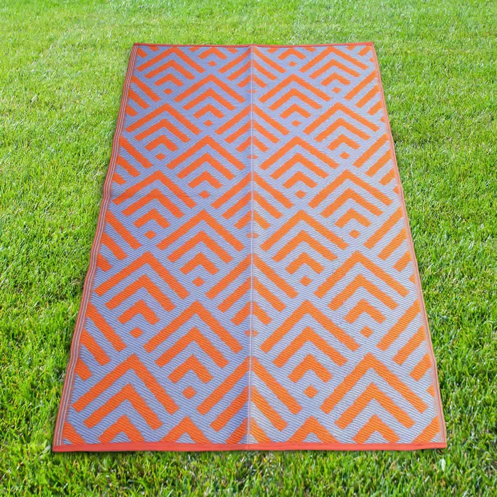 Carpets & Plastic Mats – Grey Orange Triangles