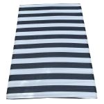 Carpets and Mats:Black White Stripes/Medium