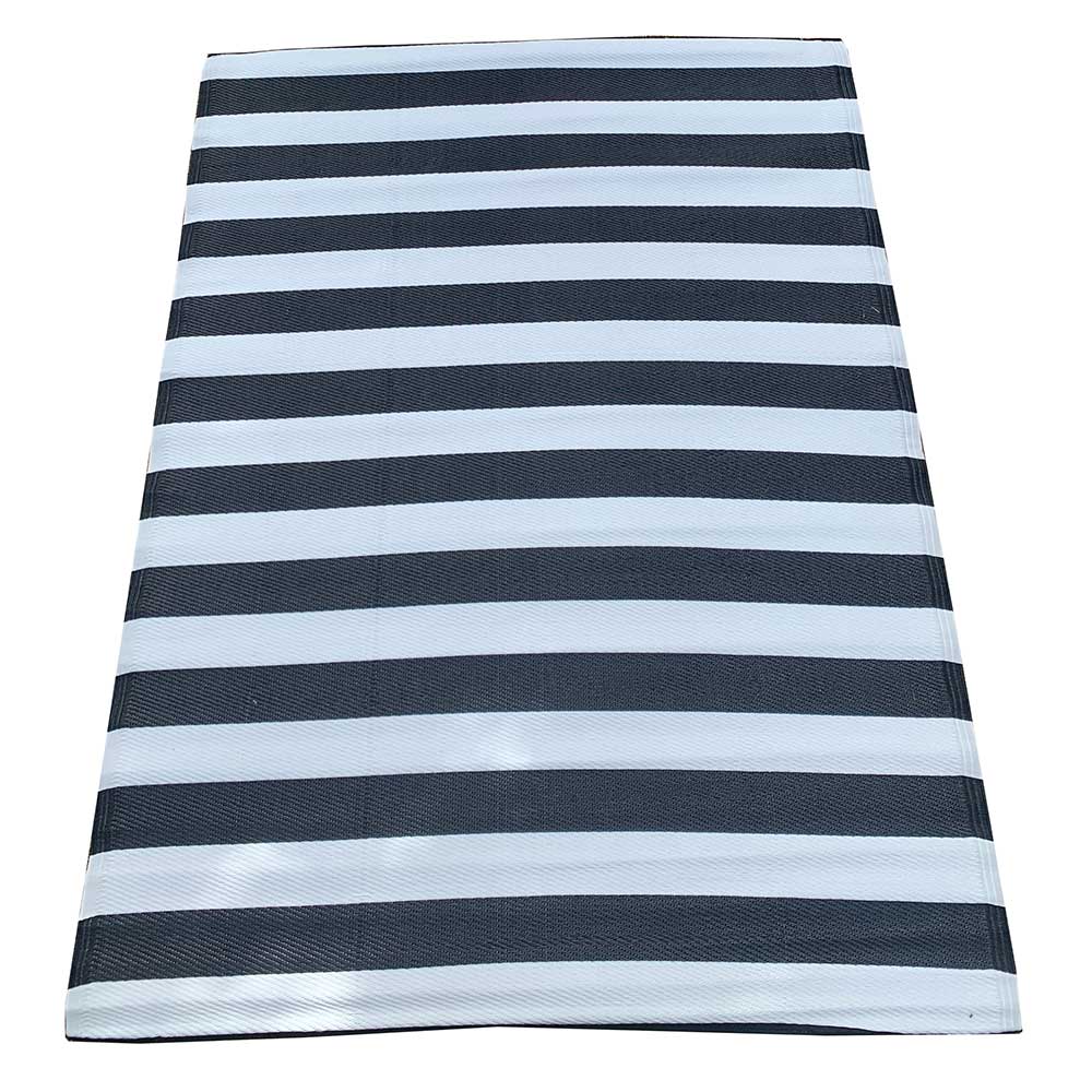 Carpets & plastic mats - Medium Black & White Stripes Plastic Mat (Copy)