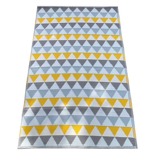 Carpets & Plastic Mats - Small Grey & Yellow Pyramid Plastic Mat