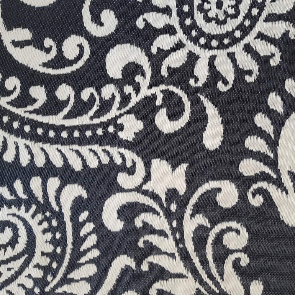 Carpets & Plastic Mats - Black and Cream Ornate