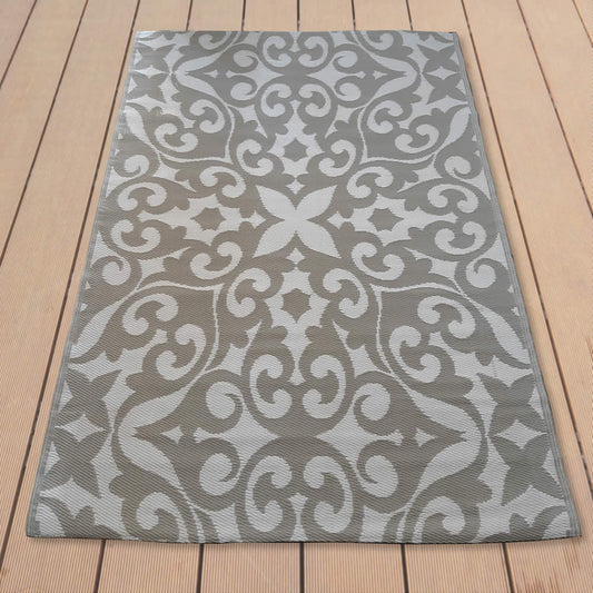 Carpets & Plastic Mats - Stone and White Ornate