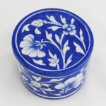 Pottery:Round Box/Blue