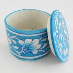 Pottery:Round Box/Turquoise