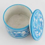 Pottery:Round Box/Turquoise