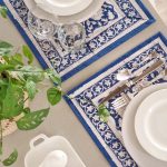 Tableware:Place Mat/Blue and White