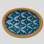 Pottery:Soap Dish/Turquoise and Yellow