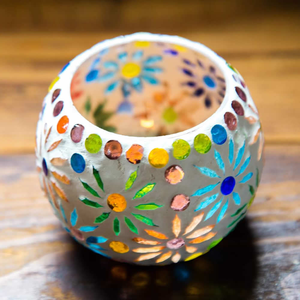 Tea Light Multi Colour Star