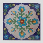 Pottery:Tile Loose 6 x 6 in/Blue Ornate