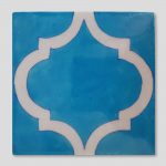 Pottery:Tile Loose 6 x 6 in/Turquoise White