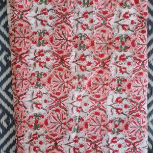 Fabric/Material:Fabric White Pink Large Flower