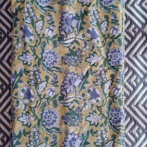 Fabric/Material:Fabric Yellow Blue Floral