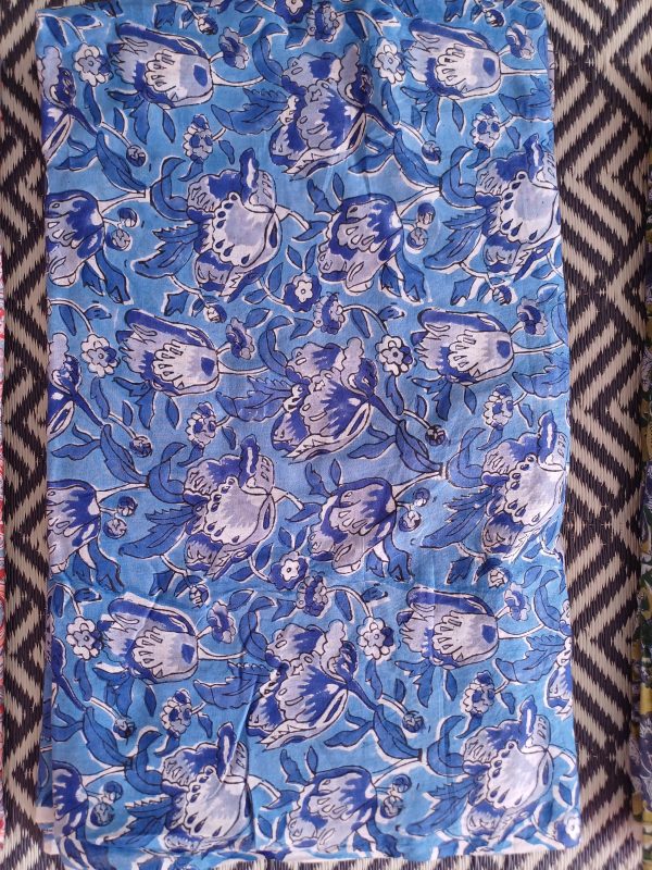 Fabric/Material:Fabric Blue Floral Grey