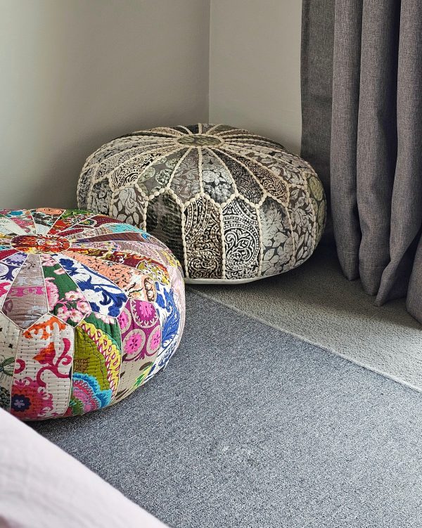 Pouff - Kali DN. Burnout Velvet with Mutter Lace | Polyester-Viscose-Cotton Filling - 60 x 20cm - Image 3