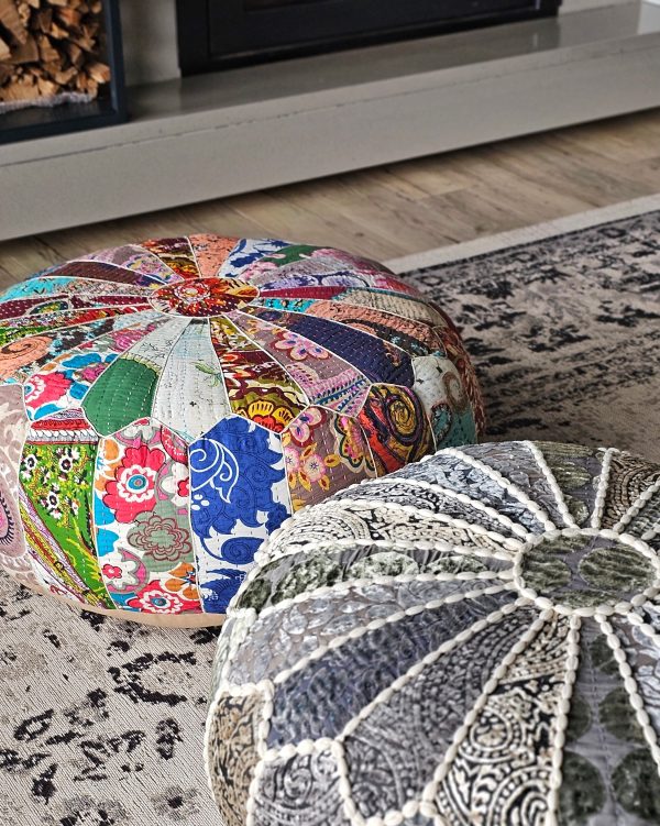 Pouff - Kali DN. Print Gudari Polyester-Viscose-Cotton Filling | 60 x 20 cm - Image 4