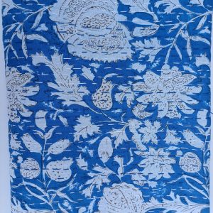 Bedspread Queen (Kantha) Screen Print Gudari (2 layer) - Blue White