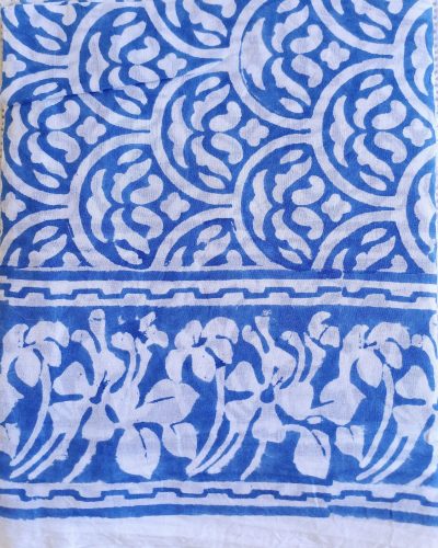 Cotton Scarf Classic Blue White