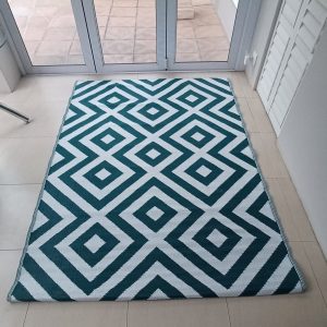 Carpets & Mats - Large Rolled Bottle green white mat