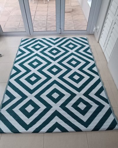 Carpets & Mats - Large Rolled Bottle green white mat