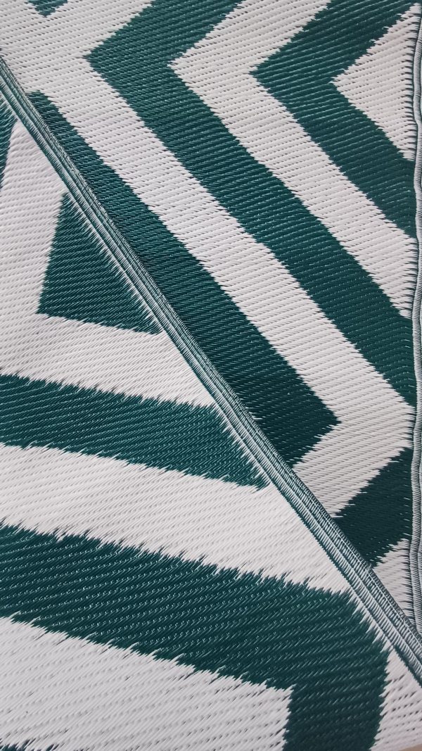 Carpets & Mats - Large Rolled Bottle green white mat - Image 2