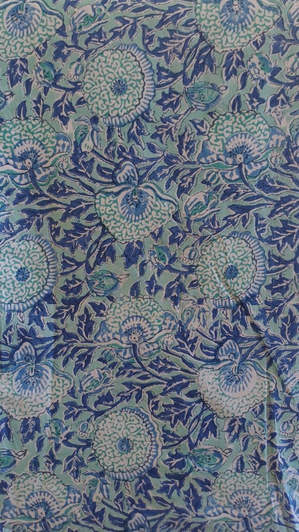Fabric/Material:Fabric Turquoise and dark blue floral