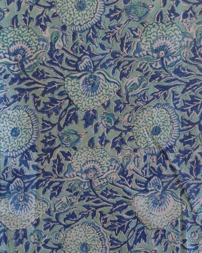 Fabric/Material:Fabric Turquoise and dark blue floral - Appx 113cm Wide