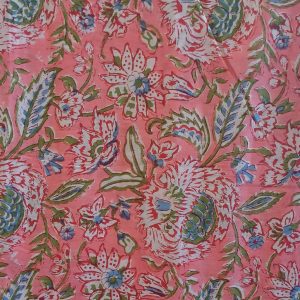 Fabric/Material:Fabric Salmon Pink floral