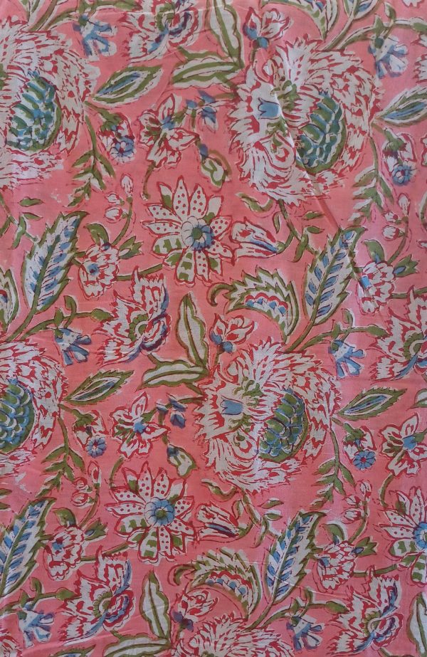 Fabric/Material:Fabric Salmon Pink floral