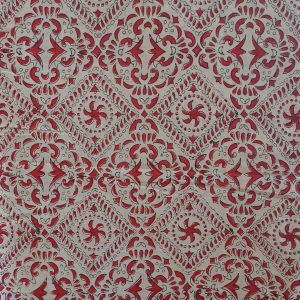 Fabric/Material:Fabric beige red ornate