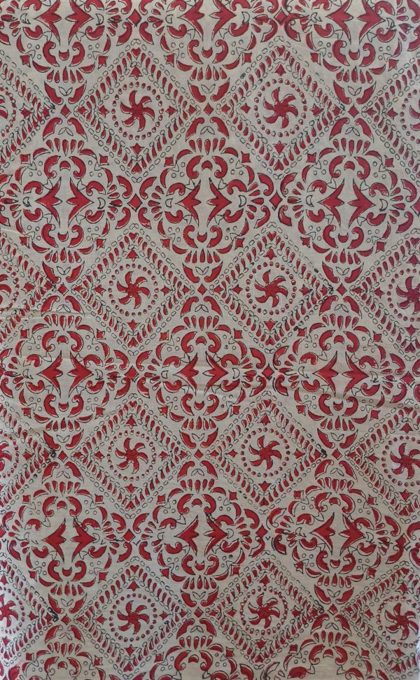 Fabric/Material:Fabric beige red ornate