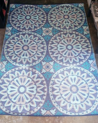 Carpets & Mats - Large Rolled Turquoise Purple mat