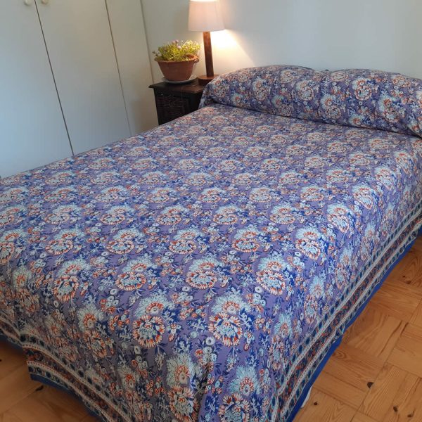 Bedspread/Throw - Purple Flowers - Image 2