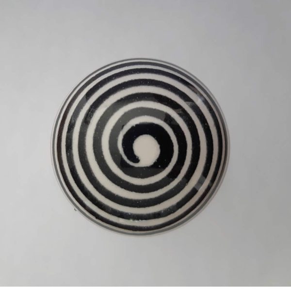 Wine Stopper - Black and White Spiral - Image 2