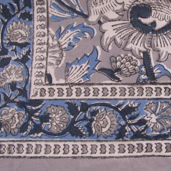 Table Runner – Grey and Blue Floral Pattern - Image 3