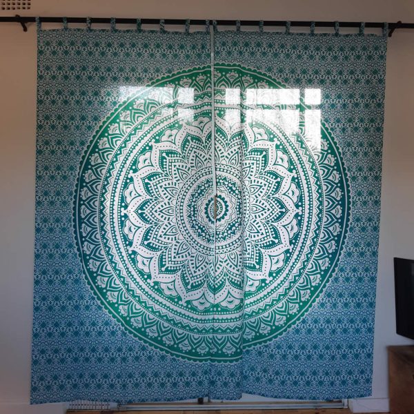 Curtain Mandala Light Green Blue - Image 2