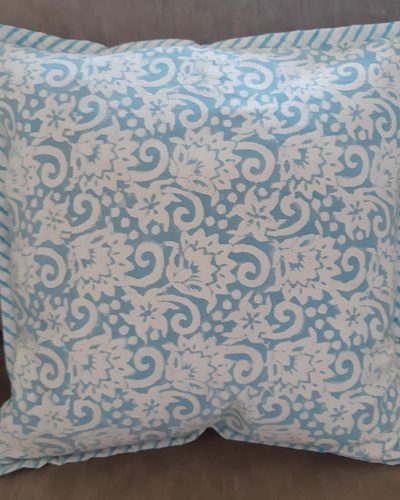 Canvas Cushion Cover Light Blue