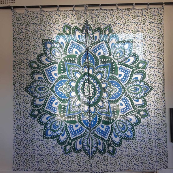 Curtain Mandala Dark Green & Blue - Image 3