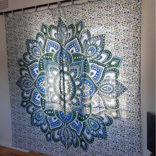 Curtain Mandala Dark Green & Blue - Image 4