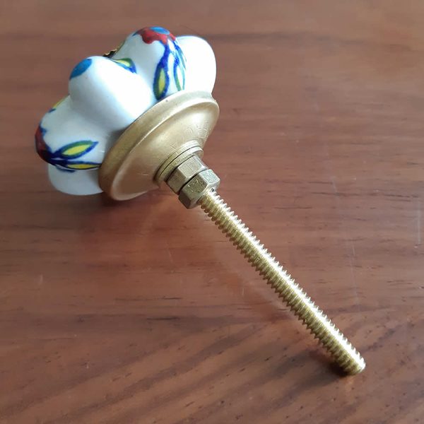 Ceramic Door Knob - Multi Flowers - Image 2