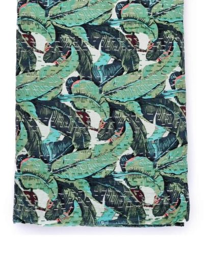 Single Size Forest Green Cotton Kantha